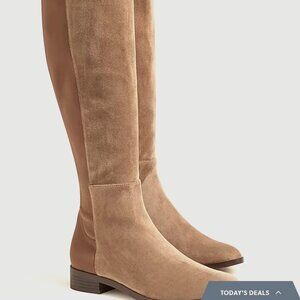 J Crew Sueded Knee-High Boots With Stretch